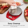 Picture of Etekcity 0.1g Food Kitchen Gram Scale Bowl, Gifts for Baking, Cooking, Meal Prep, Diet, Keto, and Weight Loss, 11lb, Red Stainless Steel