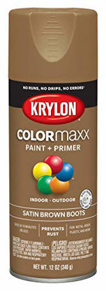 Picture of Krylon K05559007 Colormaxx Spray-Paints, Aerosol, Brown Boots