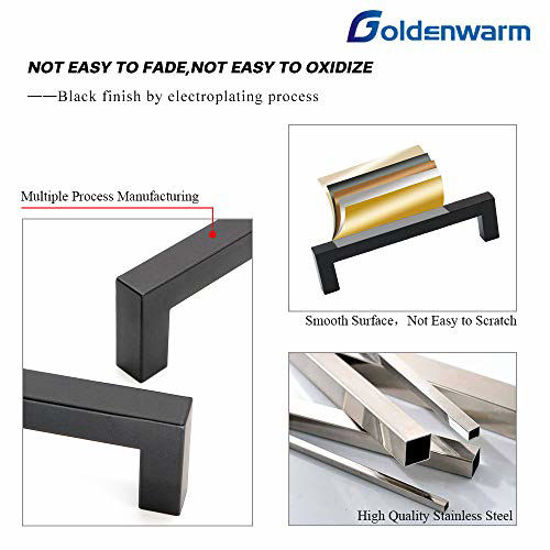GetUSCart goldenwarm Black Pull Modern Handle 41/2