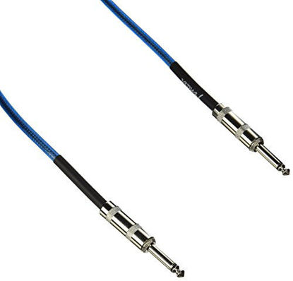 Picture of Fender California Series Instrument Cable for electric guitar, bass guitar, electric mandolin, pro audio - Daphne Blue - 20'