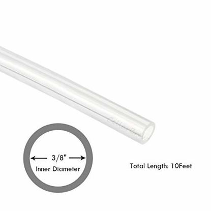 Picture of 3/8" ID Silicon Tubing, JoyTube Food Grade Silicon Tubing 3/8" ID x 1/2" OD 10 Feet High Temp Pure Silicone Hose Tube for Home Brewing Winemaking