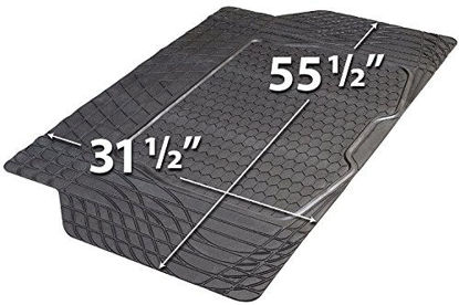Picture of Armor All 78919 Heavy-Duty Rubber Trunk Cargo Liner Floor Mat Trim-to-Fit for Car, SUV, SUV and Trucks, Black