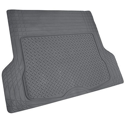 Picture of BDK Heavy Duty Cargo Liner Floor Mat-All Weather Trunk Protection, Trimmable to Fit & Durable HD Rubber Protection for Car SUV Sedan Auto, Gray (MT785GRAMw1)