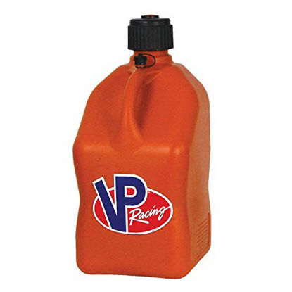Picture of VP Racing Fuels Motorsport 5 Gallon Square Plastic Utility Jug Orange & 14 Inch Hose