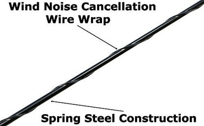 Picture of AntennaMastsRus - 13 Inch Black Short Antenna is Compatible with Chevrolet Silverado 1500 (2006-2021) - Spiral Wind Noise Cancellation - Spring Steel Construction