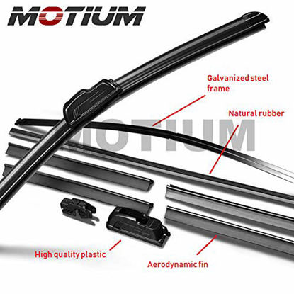 Picture of MOTIUM OEM QUALITY 26" + 19" Premium All-Season Windshield Wiper Blades (Set of 2)