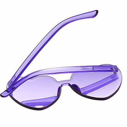 Picture of Maxdot Heart Shape Sunglasses Party Sunglasses (Transparent Purple)
