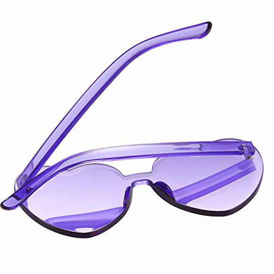 Picture of Maxdot Heart Shape Sunglasses Party Sunglasses (Transparent Purple)
