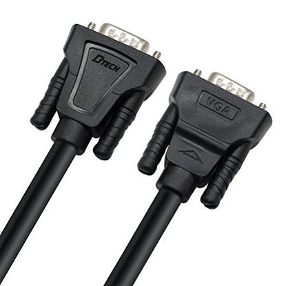 Picture of DTECH VGA Male to Male Cable 10 Feet Long PC Computer Monitor Cord 1080p High Resolution (3 Meter, Black)