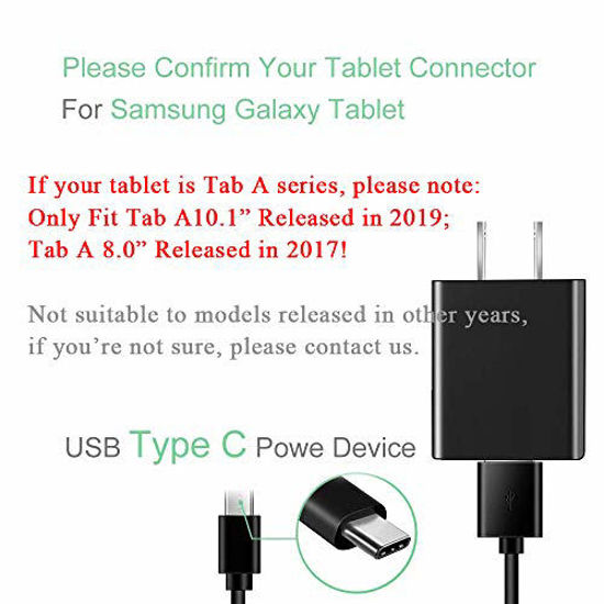 UL Listed Rapid Charger Compatible Samsung Galaxy Tab A 7.0 8.0 9.7 10.1 Tablet with 5 FT Charging Cable 