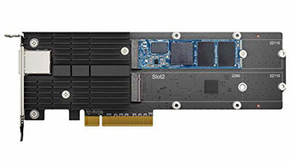 Picture of Synology 10Gb Ethernet and M.2 Adapter Card E10M20-T1, RJ-45; 1 Port