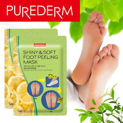 Picture of Multi Pair Foot Peeling Mask Set By Purederm - Exfoliating Foot Peel Spa Mask For Baby Soft Skin W/Sunflower Seed Oil & Lemon Extract(3Pair,6Pair and 12Pair) (Pack of 6)