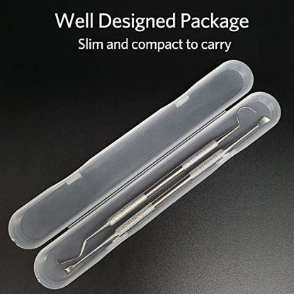Picture of Professional Dental Tools, Langsum Stainless Steel Teeth Cleaning Tools for Dentist, Personal Using, Pets, Dental Hygiene Kit with Dental Scaler Pick, Tooth Tartar Scraper Remover and Storage Box