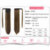 Picture of SEIKEA Clip in Ponytail Extension Wrap Around Long Straight Pony Tail Hair 20 Inch Synthetic Hairpiece - Brown Ash Blonde Mix