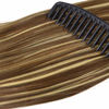 Picture of SEIKEA Clip in Ponytail Extension Wrap Around Long Straight Pony Tail Hair 20 Inch Synthetic Hairpiece - Brown Ash Blonde Mix