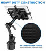 Picture of Mount-It! Premium Cup Holder Tablet Mount for Cars - Tablet ELD Mount - Heavy Duty Carbon Fiber Tablet Mount for iPad 7, Galaxy Tab, & Fire Tablets (MI-7321)