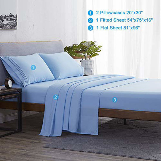 Extra Deep 16 inch Percale Fitted Bed Sheet Bed Linen 