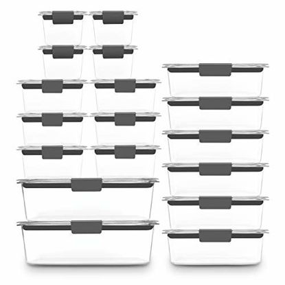 Picture of Rubbermaid Brilliance Storage 44-Piece Plastic Lids | BPA Free, Leak Proof Food Container & Food Storage Containers with Airtight Lids, Set of 10 (20 Pieces Total)