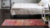 Picture of Unique Loom Trellis Frieze Collection Lattice Moroccan Geometric Modern Runner Rug_TRF002, 2 x 10 Feet, Multi/Fuschia