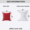 Picture of Kevin Textile Decorative Throw Pillow Covers 2 Pack for Couch Sofa or Bed, Star Faux Linen Couch Cushion Case, Burnt Brick 26" x 26"