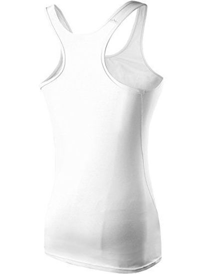 Neleus Womens 3 Pack Compression Athletic Long Tank Top,Black,Grey,White,EU  XL, US L