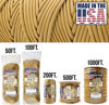Picture of TOUGH-GRID 750lb Gold Paracord/Parachute Cord - Genuine Mil Spec Type IV 750lb Paracord Used by The US Military (MIl-C-5040-H) - 100% Nylon - 50Ft. - Gold