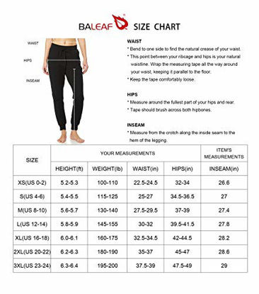 Picture of BALEAF Women's Cotton Sweatpants Leisure Joggers Pants Tapered Active Yoga Lounge Casual Travel Pants with Pockets Iron Grey XXXL