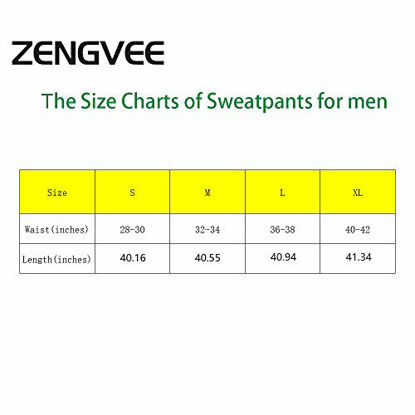 Picture of ZENGVEE Sweatpants for Men with Zipper Pockets Open Bottom Athletic Pants for Jogging, Workout, Gym, Running, Training (0709BlackGray01,XL)