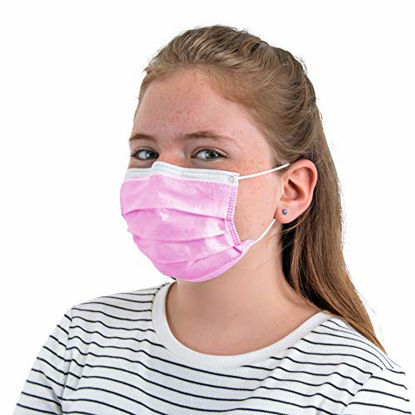 Picture of TCP Global Salon World Safety - Kids Face Masks 50 Pk 3-Ply Protective PPE (5 Colors, 10 Each)