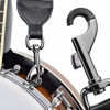 Picture of CLOUDMUSIC Banjo Strap Guitar Strap For Handbag Purse Jacquard Woven With Leather Ends And Metal Clips(Black)
