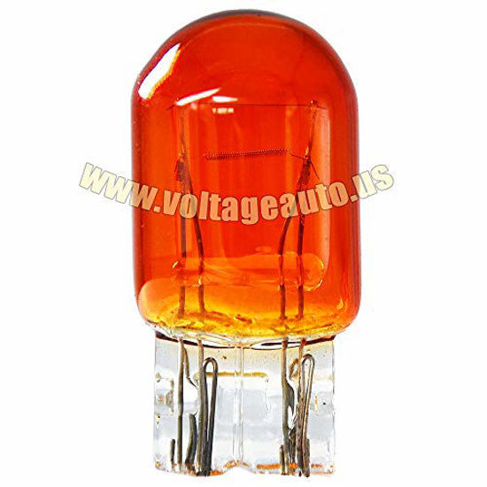 Picture of (10 Pack) 7443A 7443NA 7443 Amber Automotive Brake Light Turn Signal Side Marker Light Bulb - Voltage Automotive