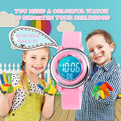 Picture of Kids Digital Sport Waterproof Watch for Girls Boys, Kid Sports Outdoor LED Electrical Watches with Luminous Alarm Stopwatch Child Wristwatch 3-12 Years