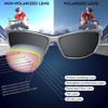 Picture of RIVBOS Polarized Sports Sunglasses Driving Sun Glasses Shades for Men Women Tr 90 Unbreakable Frame for Cycling Baseball Run Rb831 (Sliver&Black)