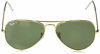 Picture of Ray-Ban RB3025 Classic Aviator Sunglasses, Polished Gold/Green Polarized, 58 mm