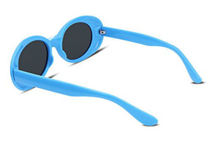 Picture of FEISEDY Candy Retro Acetate Blue Frame Clout Goggles Kurt Cobain Sunglasses B2253