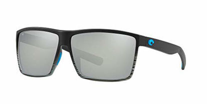 Picture of Costa Del Mar Men's Rincon Sunglasses, Matte Smoke Crystal Fade/Grey Silver Mirrored Polarized-580G, 63 mm