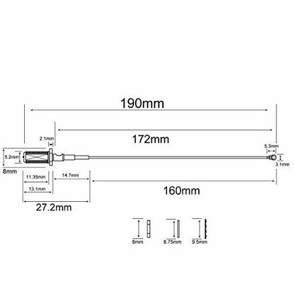 Picture of U.FL Mini PCI to Reverse Polarity SMA Pigtail Antenna WiFi Cable Pack of 2