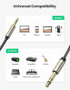 Picture of UGREEN 6.35mm 1/4" Male to 3.5mm 1/8" Male TRS Stereo Audio Cable with Zinc Alloy Housing and Nylon Braid Compatible for iPod, Laptop,Home Theater Devices, Amplifiers, 6FT