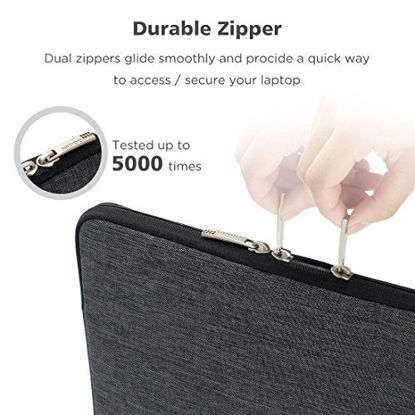 Picture of NIDOO 14 Inch Laptop Sleeve Water-Resistant Computer Case Portable Carrying Bag for 14" Notebook / 14" Lenovo ThinkPad E480 / Yoga 920/13.5" Microsoft Surface Book, Dark Grey