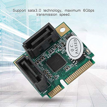 Picture of Zerone Mini 2-Port PCI-e PCI to SATA 3.0 6Gbps Converter Hard Drive Expansion Adapter Converter Boards Card for Windows