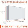 Picture of Outdoor TV Cover 48, 49, 50 inch - with Front Flap, Weatherproof, Waterproof Protection, Soft Interior, with Bottom Cover + Screen Cleaner & Microfiber Cloth