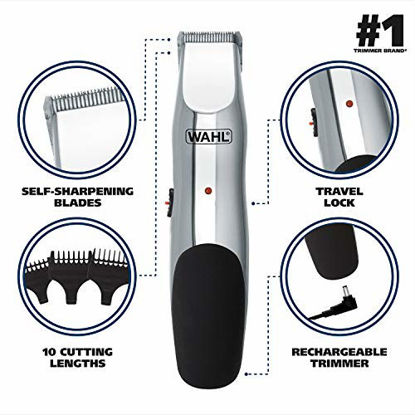 Picture of Wahl Clipper Groomsman Trimmer for Men, for Beard, Mustache, Stubble, Rechargeable men's Grooming Kit, Great Holiday Gift for men by the Brand used by Professionals #9916-817