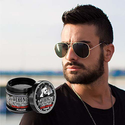 Picture of Extreme Hold Pomade for Men - Style & Finish Your Hair - Extra Firm,Strong Hold & High Shine for Mens Styling Support - Water Based Male Grooming Product is Easy to Wash Out, 4oz