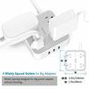 Picture of Power Strip with USB, TESSAN Mountable Flat Plug Extension Cord with 4 Widely Spaced Outlets, 3 USB Charger, 5 FT Power Cord, Compact Size Charging Station for Home, Office, Dorm Essentials, Gray