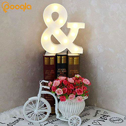 Picture of Ampersand Symbol Marquee Letter Lights Alphabet Light Up Sign for Wedding Home Party Bar Decoration &