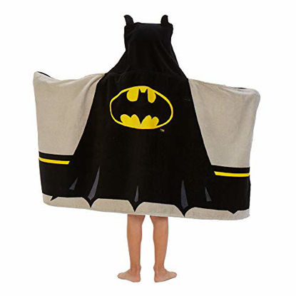Picture of Franco HH4598 Kids Bath and Beach Soft Cotton Terry Hooded Towel Wrap, 24" x 50", Batman