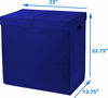Picture of Simplehouseware Double Laundry Hamper with Lid and Removable Laundry Bags, Dark Blue