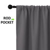Picture of NICETOWN Grey Window Curtains for Bedroom - Home Decoration Thermal Insulated Rod Pocket Blackout Blinds & Drapes for Small Windows (Gray, 2 Panels, W34 x L63 -Inch)