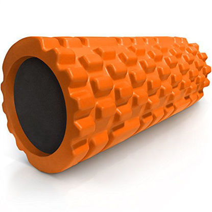 Picture of 321 STRONG Foam Roller - Medium Density Deep Tissue Massager for Muscle Massage and Myofascial Trigger Point Release, with 4K eBook - Orange