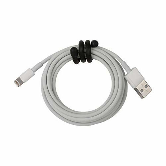 Picture of Nite Ize Original Gear Tie, Reusable Rubber Twist Tie, 6-Inch, Black, 2 Pack, Made in the USA